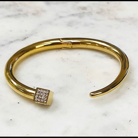 Pavé Cubic Zirconia Cube Bracelet,NWT-Boutique - Picture 6 of 10